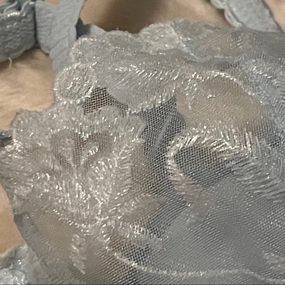 Victoria's Secret Blue Shimmer Lace and Sheer Bra - Picture 6 of 6